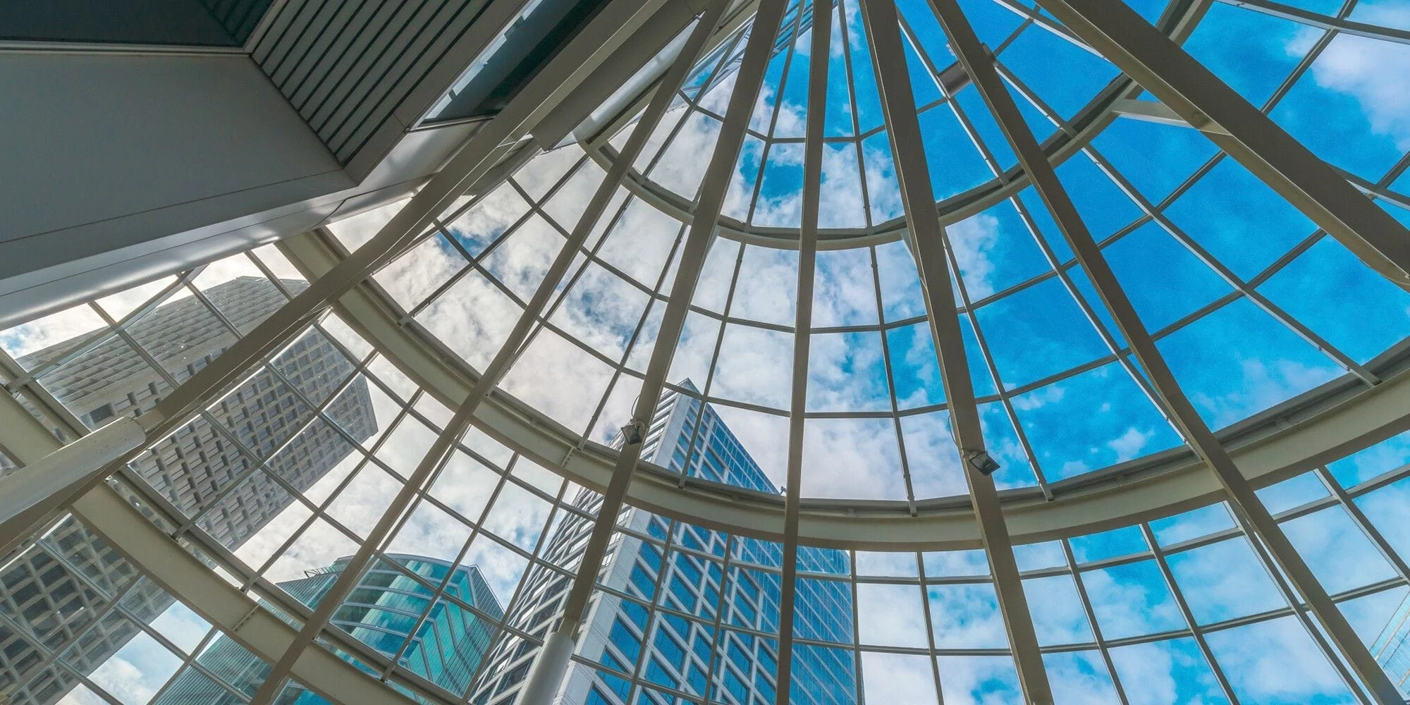 View of the sky inside the building View of the sky inside the building